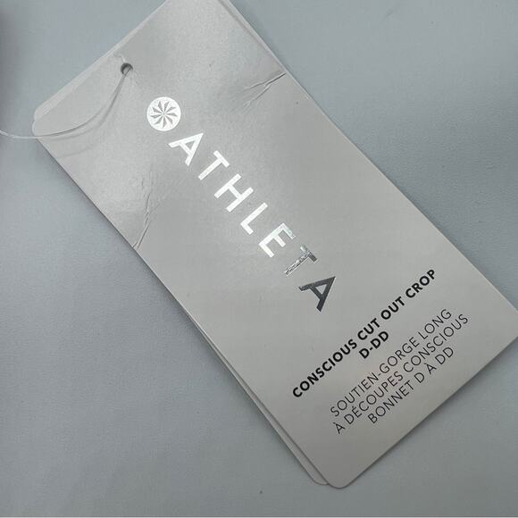 Athleta | NEW Conscious Cut Out Crop Sports Bra Workout Yoga Racerback D-DD L - Picture 7 of 12